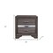 Homeroots 27" Gray Wood and Solid Wood Two Drawer Nightstand 478615 - alternate 2