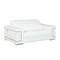 Homeroots 71" White Italian Leather Sofa With Silver Legs 329594 - alternate 2