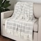 Homeroots Gray Woven Cotton Striped Throw Blanket 478682 - alternate 2