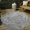 Jonathan Y Estrella Bohemian Medallion Textured Weave Navy/Gray 5 ft Octagon Indoor/Outdoor Area Rug SMB105B-5TGN - alternate 1