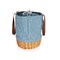 Picnic Time Family Of Brands Coronado Canvas and Willow Basket Tote, Chambray with Beige Accents 203-00-138-000-0 - alternate 2