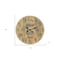 Homeroots 24" Natural Distressed Solid Wood Silent Analog Round Wall Clock 554636 - alternate 3