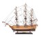 Homeroots 20" Wood Brown Solid Wood Hand Painted 1797 USS Constitution Small Model Boat 401949 - alternate 3