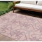 Homeroots 9' X 12' Pink Purple And Sky Blue Geometric Washable Indoor Outdoor Area Rug 612819 - alternate 1
