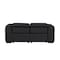 Homeroots 77in Black and Brown Italian Leather Power Reclining Loveseat With Storage 720546 - alternate 3