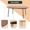 Leisuremod Oval 82.7 in W, 29.5 in L, MDF/Steel, Walnut TT84WN - alternate 2