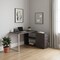 Homeroots 47" Gray and Silver L Shape Computer Desk With Three Drawers 333380 - alternate 2