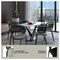Leisuremod Ervilla Dining Armchair in Black Steel Frame with Black Wicker Back and Grey Seat ECBL-20BL-GR - alternate 3