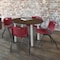 Regency Round Kee Breakroom Table W/ 4 M Stack Chairs, 48 in W, 48 in L, Neo Walnut TB48RNDNWBPCM47BY - alternate 2