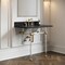 Kingston Brass 36" Black Granite Console Sink with Acrylic Legs, 8-Inch, 3-Hole, Black Granite/Brushed Brass KVPK36KA7 - alternate 2