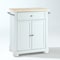 Crosley Alexandria Wood Top Portable Kitchen Island/Cart KF30021AWH - alternate 1