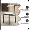 Leisuremod Lume Modern Dining Side Chair in Polyester with Black Steel Frame in White LC20W - alternate 3