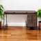 Homeroots 56" Medium Brown Wooden Writing Desk With 3 Drawers And 3 Open Shelves 380203 - alternate 5