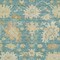 Homeroots 9' X 12' Teal Blue Ivory And Green Floral Washable Indoor Outdoor Area Rug 605227 - alternate 2