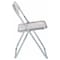 Leisuremod Lawrence Acrylic Folding Chair with Metal Frame, Rose Pink, 2PK LF19PK2 - alternate 2