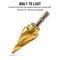 Neiko Steel Spiral Quick-Change Step Drill Bit for Metal, 12 Sizes in 1 Step Bit, Unibit 10180A - alternate 2