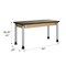 Diversified Spaces Adjustable Table, Black/Oak, 24" D P820LBBK - alternate 3