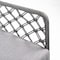 Homeroots 26" Gray and Black Steel Indoor Outdoor Dining Chair with Gray Cushion 490229 - alternate 2