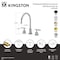 Kingston Brass Widespread Bathroom Faucet with Knurled Handle and Brass Pop-Up, Polished Chrome KS8921KNL - alternate 2