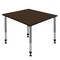 Regency Square Kee Height Adjustable Classroom Activity Table, 48 in W, 48 in L, Neo Walnut TB4848NWAPGY - alternate 1