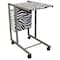 Homeroots 14" Black and White and Silver Metal Writing Desk 469106 - alternate 2