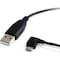 Startech.Com 3 ft Micro USB Cable - A to Left Angle Micro B UUSBHAUB3LA - alternate 1