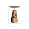 Homeroots 26" Natural Distressed Reclaimed Wood Round Pedestal End Table 716345 - alternate 2