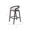 Homeroots Set of Two 31" Gray and Espresso Fabric and Solid Wood Low Back Bar Height Bar Chairs, 2PK 571490 - alternate 2