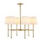 Jonathan Y Cillian 27" 6-Light Mid-Century Modern Iron LED Chandelier, Brass Gold JYL9918A - alternate 1