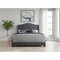 Homeroots Dark Gray Wood And Tufted Velvet Queen Bed Frame 333319 - alternate 3