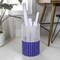 Happimess Harper Modern 4.13-Gallon 2-Tone Faux Wicker Cylinder Outdoor Trash Can, White/Blue HPM1101A - alternate 2