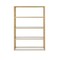 Homeroots 72" Gold Metal Four Tier Geometric Bookcase 286632 - alternate 1