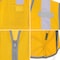 Dome75 Hi-Vis Safety Vest 2X/3X Class Non-ANSI/Enhanced Visibility , Zipper 2 Pockets, 1 Mic Tab DV1281 - alternate 2