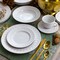 Elama Charlotte 20 Piece Porcelain Dinnerware Set in White EL-CHARLOTTE - alternate 2