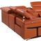 Homeroots Camel Italian Leather Power Reclining U Shaped Ten Piece Corner Sectional With Console 634692 - alternate 2