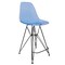 Leisuremod Cresco Acrylic Barstool - Modern ABS Plastic Counter Stool with Steel Legs & Footrest CRBL-30TBU - alternate 1