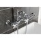 Kingston Brass Two-Handle Wall Mount Bridge Kitchen Faucet with Brass Sprayer, Polished Chrome KS2441PXBS - alternate 3