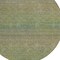 Homeroots 8' Fern Green Round Striped Washable Indoor Outdoor Area Rug 608809 - alternate 2