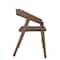 Homeroots Dark Brown Solid Wood Open Back Dining Arm Chair 522063 - alternate 2