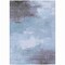 Homeroots 5' X 8' Sky Blue Gray And Ivory Abstract Washable Indoor Outdoor Area Rug 616857 - alternate 2