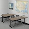 Regency Cain T-Base Training Seminar Table, 72 in W, 24 in L, Noble Oak MTRCT7224NO - alternate 2