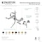 Kingston Brass Two-Handle Wall Mount Bridge Kitchen Faucet with Brass Sprayer, Matte Black KS2440ALBS - alternate 2
