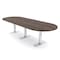 Skutchi Designs 10ft Conference Table With Power Unit | 10 Person Modular Racetrack Meeting Table | Harmony Series HAR-RAC-48X120-T-H3041-NA - alternate 1