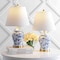 Jonathan Y Penelope 22" French Country Cottage Ceramic/Iron Chinoiserie Ginger Jar LED Table Lamp, Blue/Wh, 2PK JYL3005A-SET2 - alternate 2