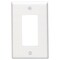 Decora Wallplate, 4.88 in L, 3.13 in W, 1 -Gang, Thermoset Plastic, White, Smooth 80601-W - alternate 1