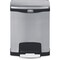Rubbermaid Commercial Slim Jim Stainless Steel Step-On Container, Front Step Style, 8gal, Bk 1901985 - alternate 1