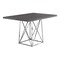 Homeroots 48" Taupe And Silver Metal Dining Table 332591 - alternate 1