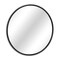 Homeroots 32" Black Metal Round Accent Mirror 611864 - alternate 2