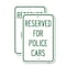 Signmission Reserved for Police Cars, 18'' X 24'' 2 Signs, Heavy Gauge Aluminum, 2PK A-1824-2PACK-23180 - alternate 1