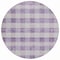 Homeroots 8' Lavender And Ivory Round Plaid Washable Indoor Outdoor Area Rug 595495 - alternate 2